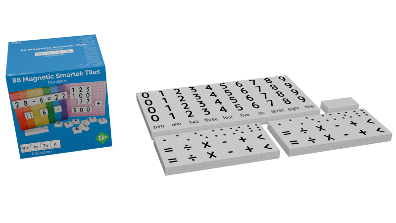 Smartek | Magnetische Bouwblokken | Cijfers & Rekenset | 88 Stuks