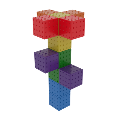 Smartek | Magnetische Bouwblokken | Regenboog | 12 Stuks