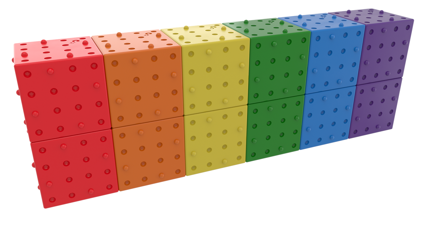 Smartek | Magnetische Bouwblokken | Regenboog | 12 Stuks