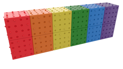 Smartek | Magnetische Bouwblokken | Regenboog | 12 Stuks