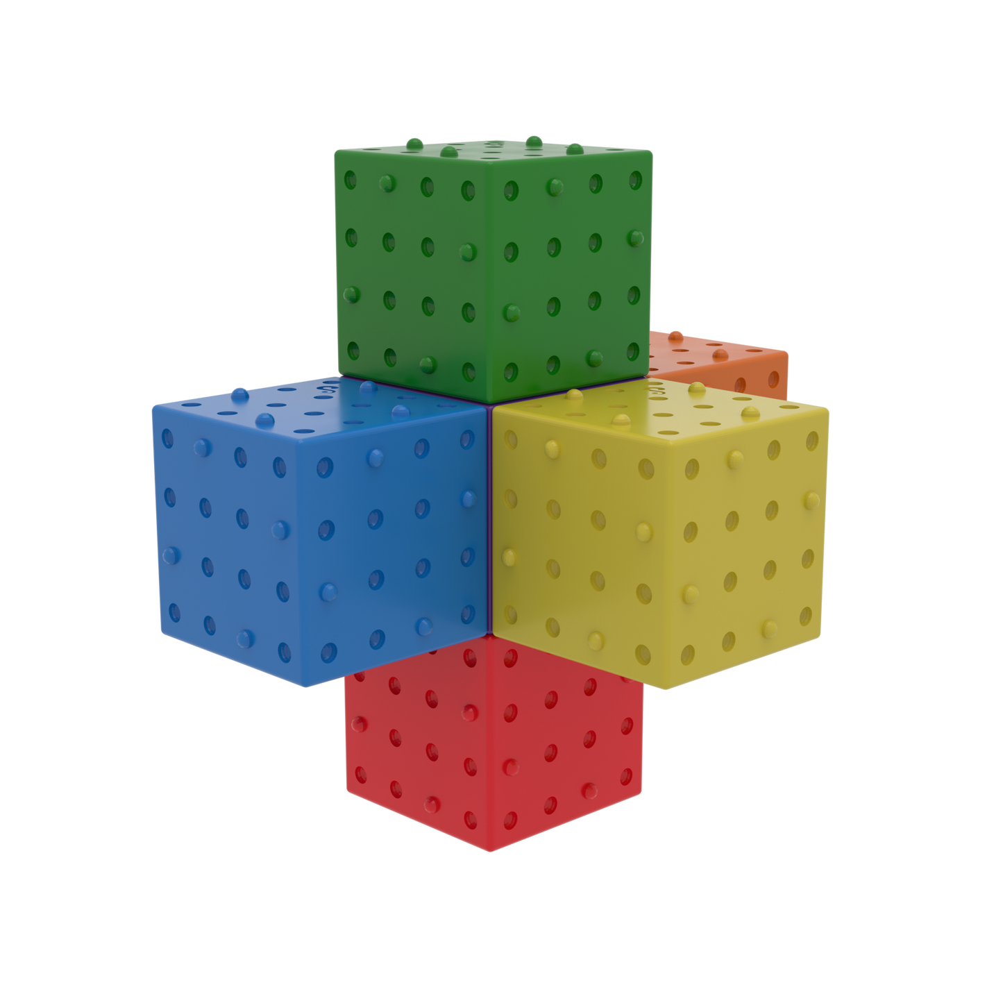 Smartek | Magnetische Bouwblokken | Regenboog | 6 Stuks