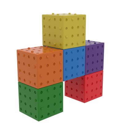 Smartek | Magnetische Bouwblokken | Regenboog | 6 Stuks