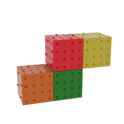 Smartek | Magnetische Bouwblokken | Regenboog | 6 Stuks