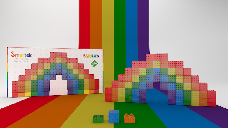 Smartek | Magnetische Bouwblokken | Regenboog | Set | 78 Stuks