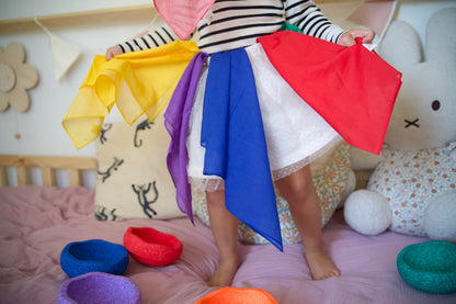 Speeldoek medium - regenboog rood | Pit & Play