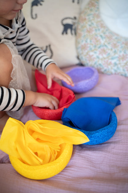 Speeldoek medium - regenboog geel | Pit & Play