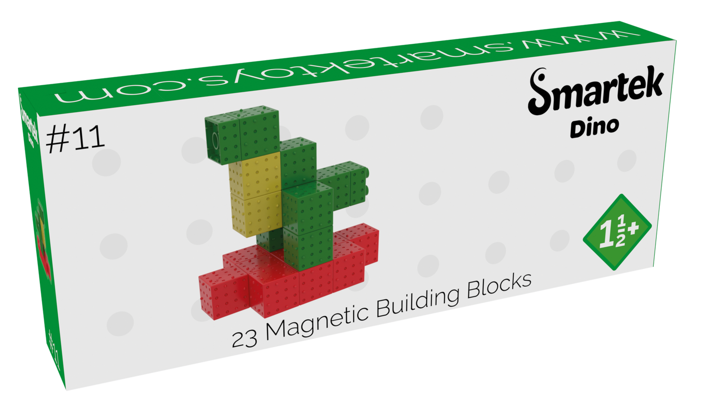 Smartek | Magnetische Bouwblokken | Dino | 23 Stuks