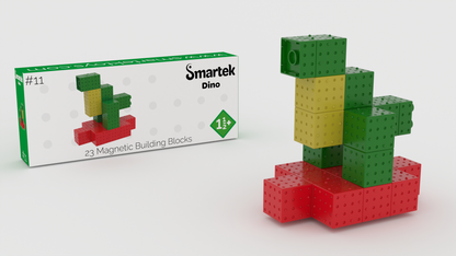Smartek | Magnetische Bouwblokken | Dino | 23 Stuks