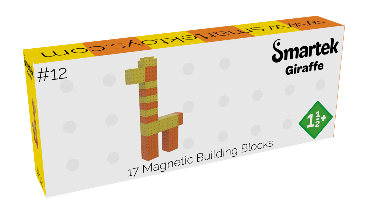 Smartek | Magnetische Bouwblokken | Giraffe | 17 Stuks