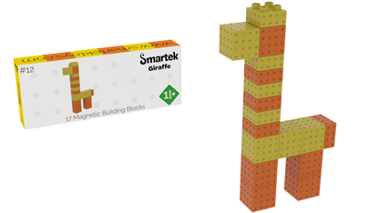 Smartek | Magnetische Bouwblokken | Giraffe | 17 Stuks