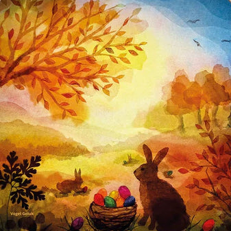 Vogel Geluk | Seizoensplaat | Paasmandje