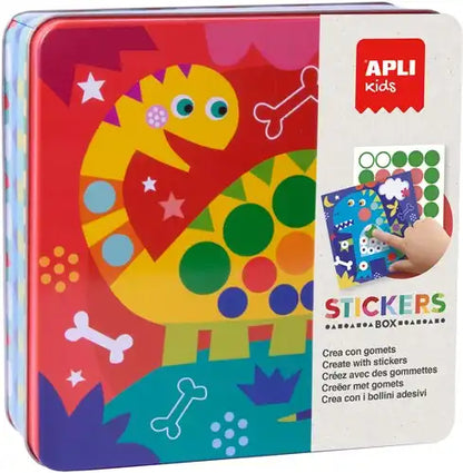 APLI Kids | Stickers in blik | Dino