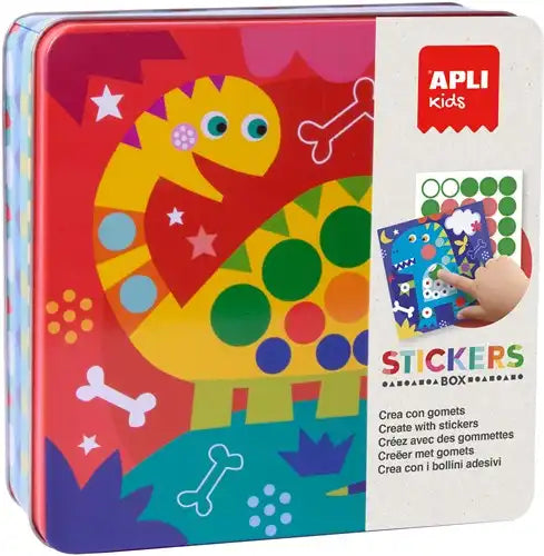 APLI Kids | Stickers in blik | Dino