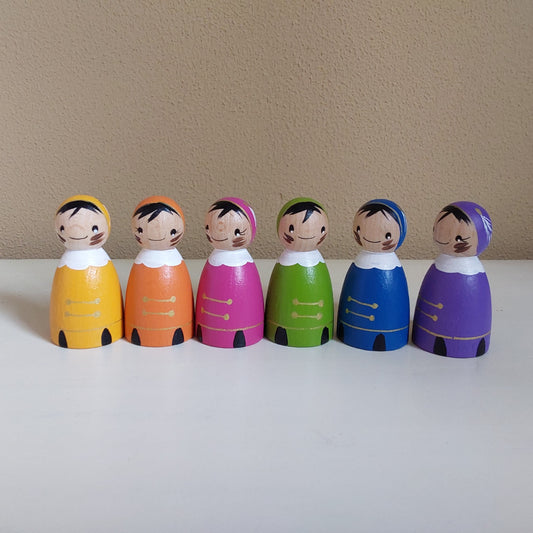 Atelier-Nouk | Houten Poppetje | Piet | Felle Tinten