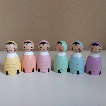 Atelier-Nouk | Houten Poppetje | Piet | Pastel Tinten