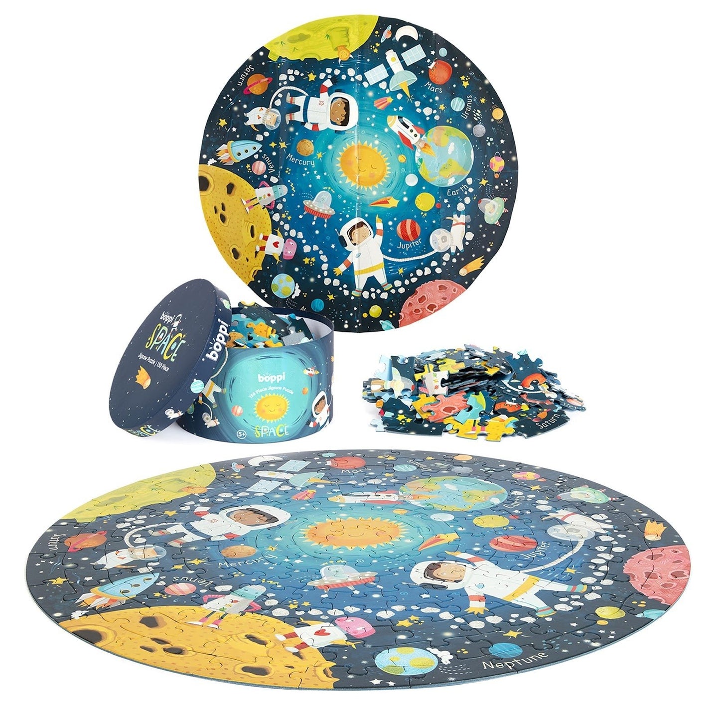 Boppi | Ronde Puzzel | Ruimtevaart | 150 stukjes