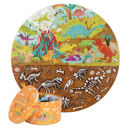 Boppi | Ronde Puzzel | Stoere Dinosaurussen | 150 stukjes