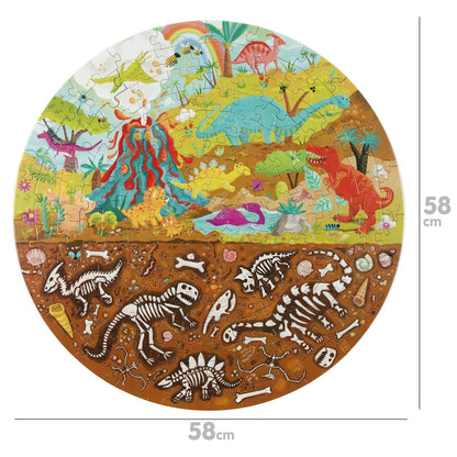 Boppi | Ronde Puzzel | Stoere Dinosaurussen | 150 stukjes