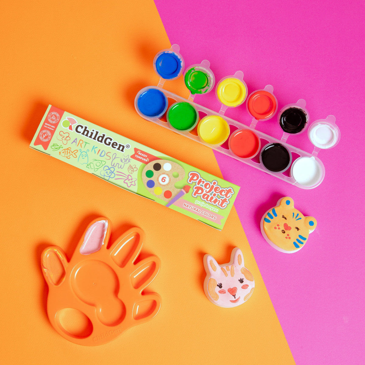 ChildGen® | Modeleer Klei Verf | 6 x 20 ml