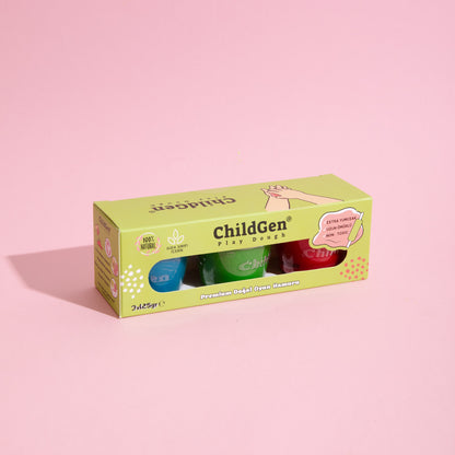 ChildGen® | Speelklei | Groen - Blauw - Rood | 3 Stuks