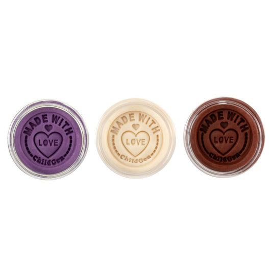 ChildGen® | Speelklei | Paars - Wit - Bruin | 3 Stuks