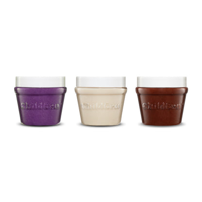 ChildGen® | Speelklei | Paars - Wit - Bruin | 3 Stuks
