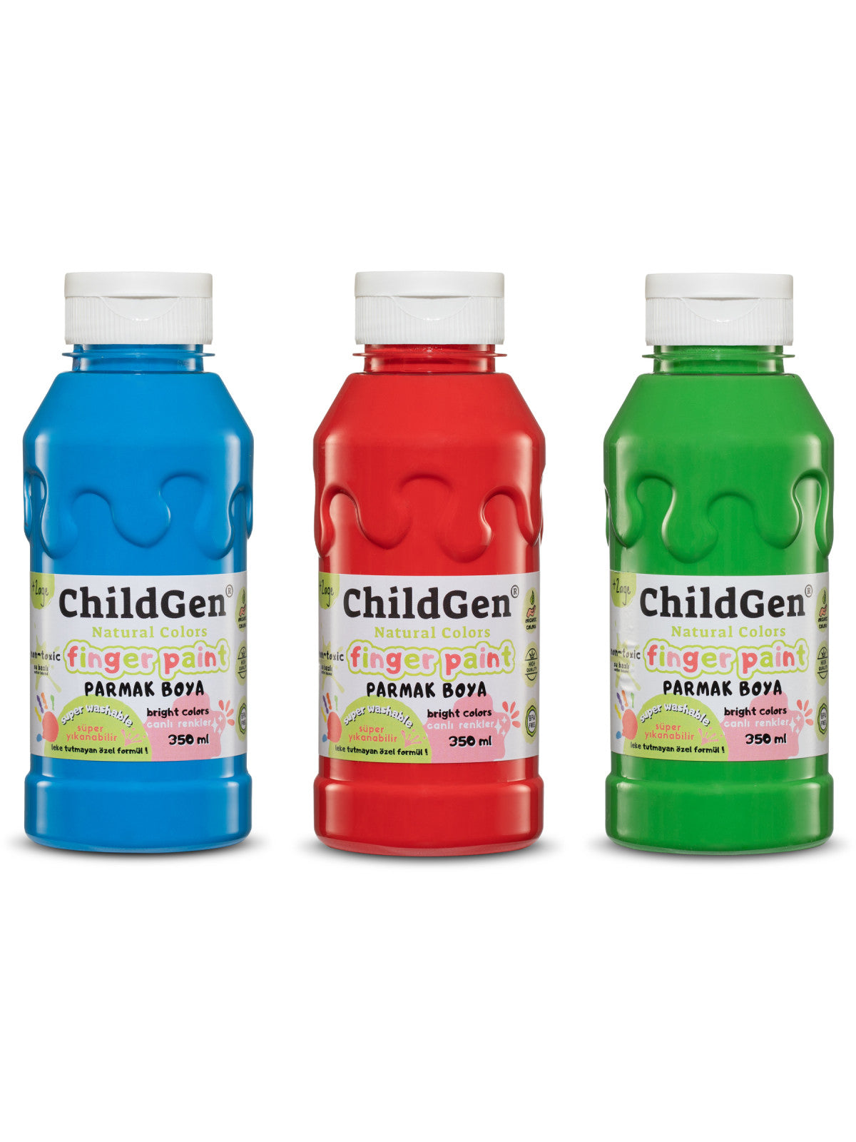 ChildGen® | Vingerverf | Blauw - Rood - Groen