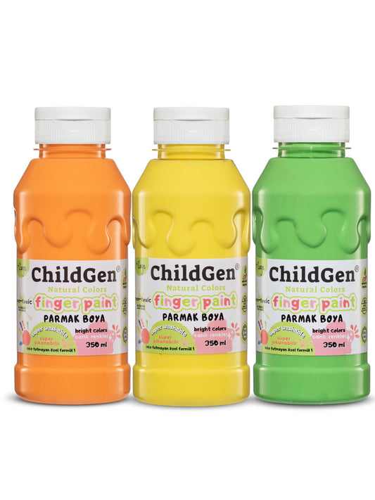 ChildGen® | Vingerverf | Pastel | Oranje - Geel - Groen