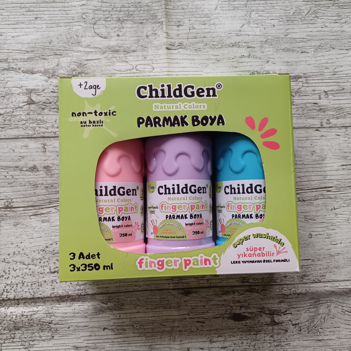 ChildGen® | Vingerverf | Pastel | Oranje - Geel - Groen
