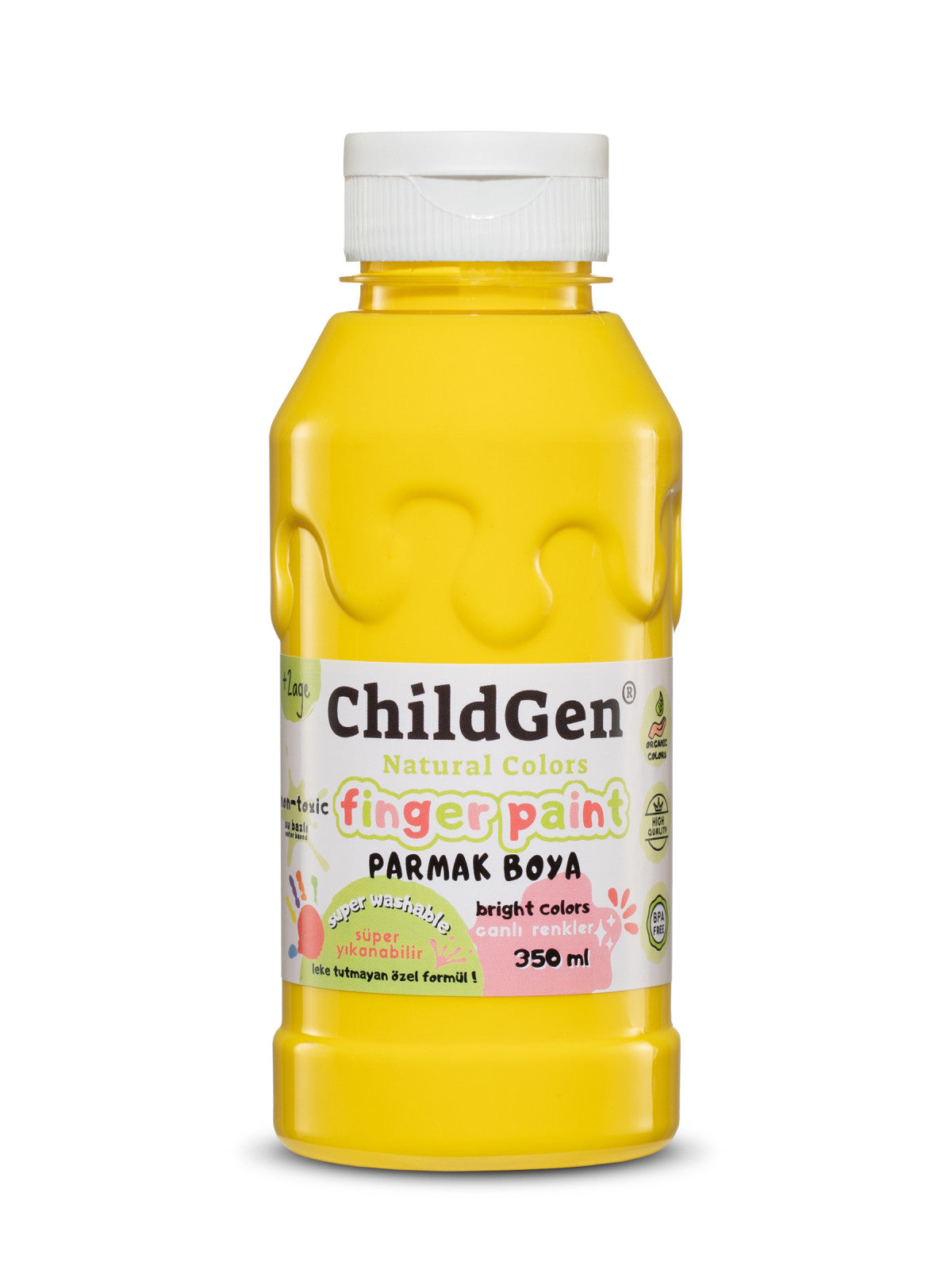 ChildGen® | Vingerverf | Geel - Oranje - Paars
