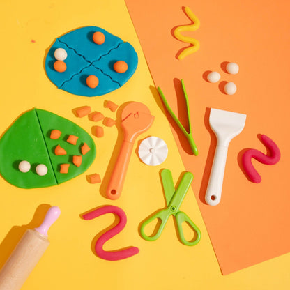 ChildGen® | Klei Modeleer Set | Sand - Groen - Oranje