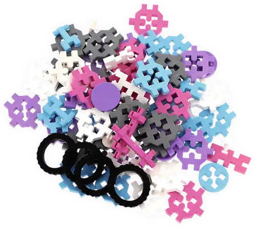 Trefl | Connect | Bouwblokken | Pastel | 70 stuks