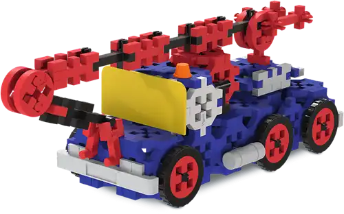 Trefl | Connect | Bouwblokken L | Bouwvoertuigen / SUV met Trailer | stuks