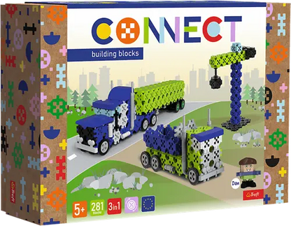 Trefl | Connect | Bouwblokken L | Vrachtwagen / Bouwplaats | stuks