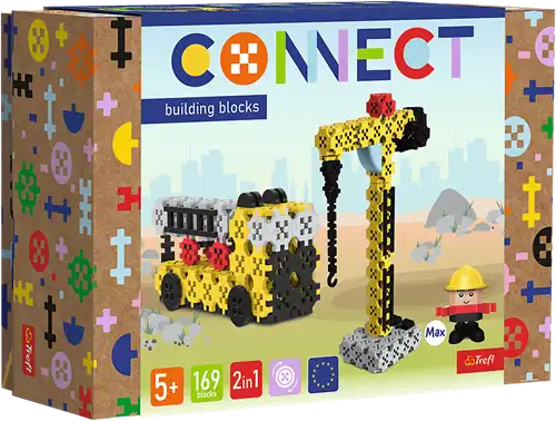 Trefl | Connect | Bouwblokken M | Bouwkraan / Hydraulische Vrachtwagen | stuks