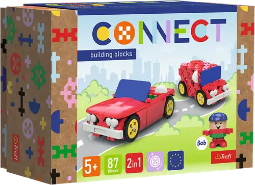 Trefl | Connect | Bouwblokken S | Cabriolet / Bezorgbusje | stuks