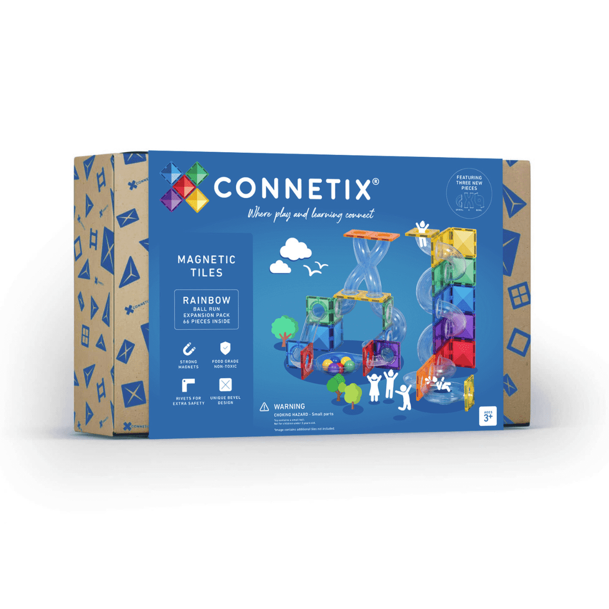 Connetix® | Ball Run Expansion Pack | Rainbow | 66 Stuks