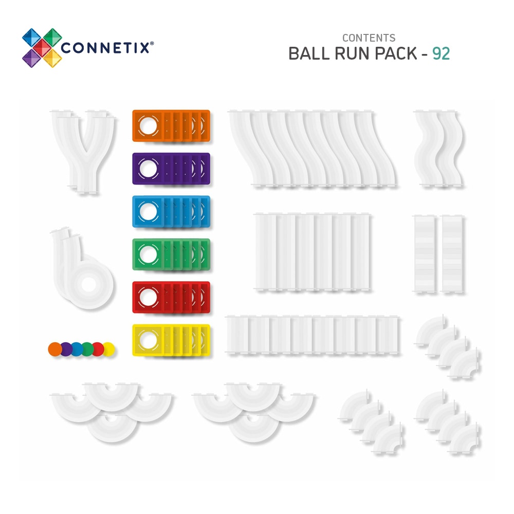 Connetix® | Ball Run | Rainbow | 92 Stuks