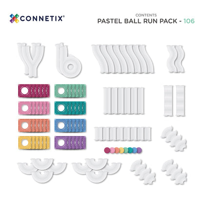 Connetix® | Ball Run | Pastel | 106 Stuks