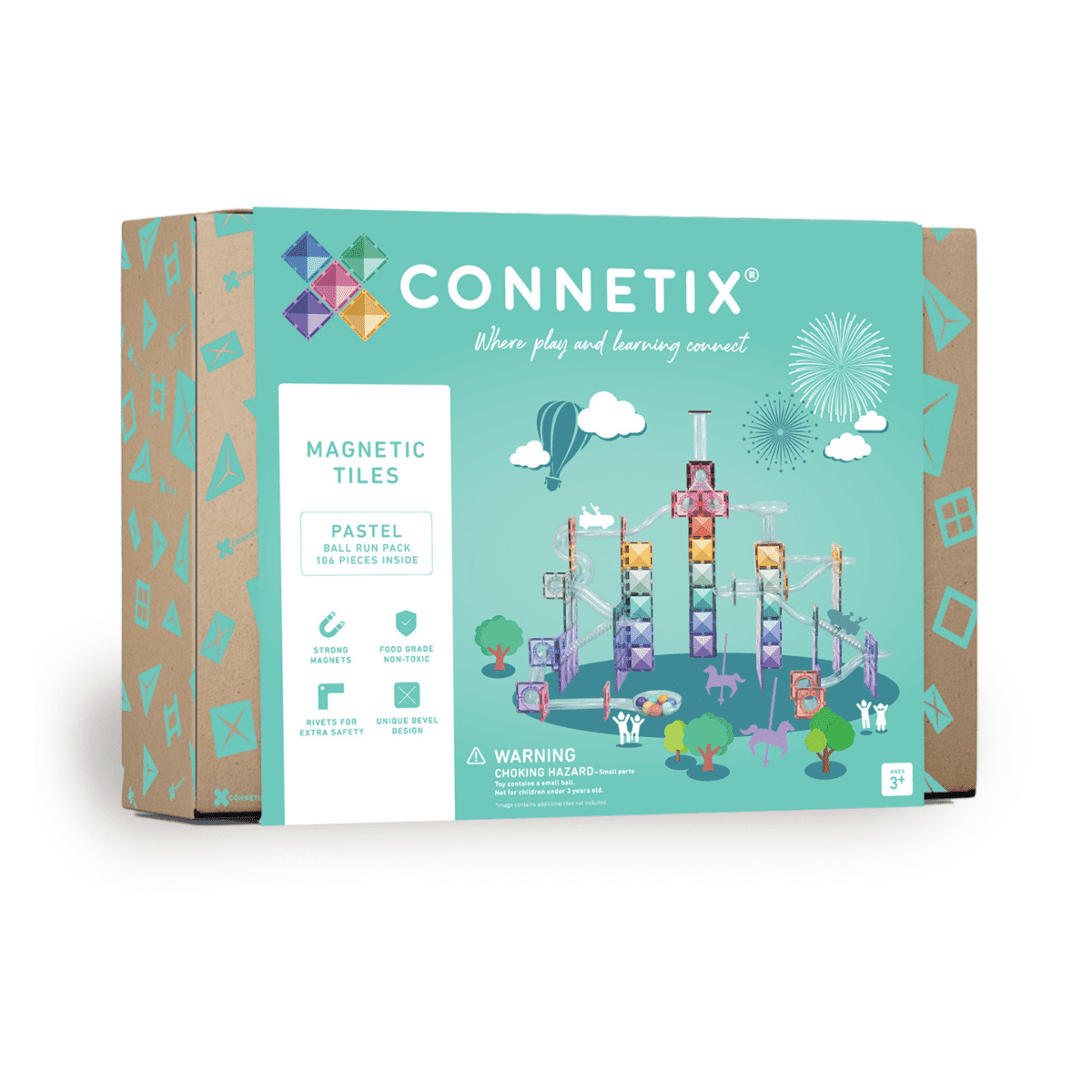 Connetix® | Ball Run | Pastel | 106 Stuks