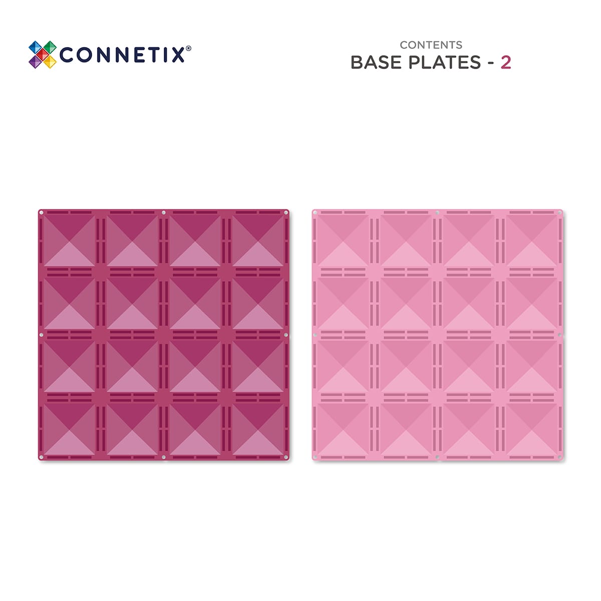 Connetix® | Base Plate | Roze - Bessen | 2 Stuks