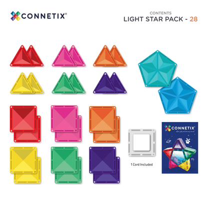 Connetix® | Light Star Pack | 28 Stuks