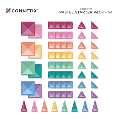 Connetix® | Starter Pack | Pastel | 64 Stuks