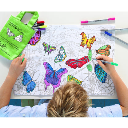 Eatsleepdoodle | Inkleurbare Placemat | Vlinders