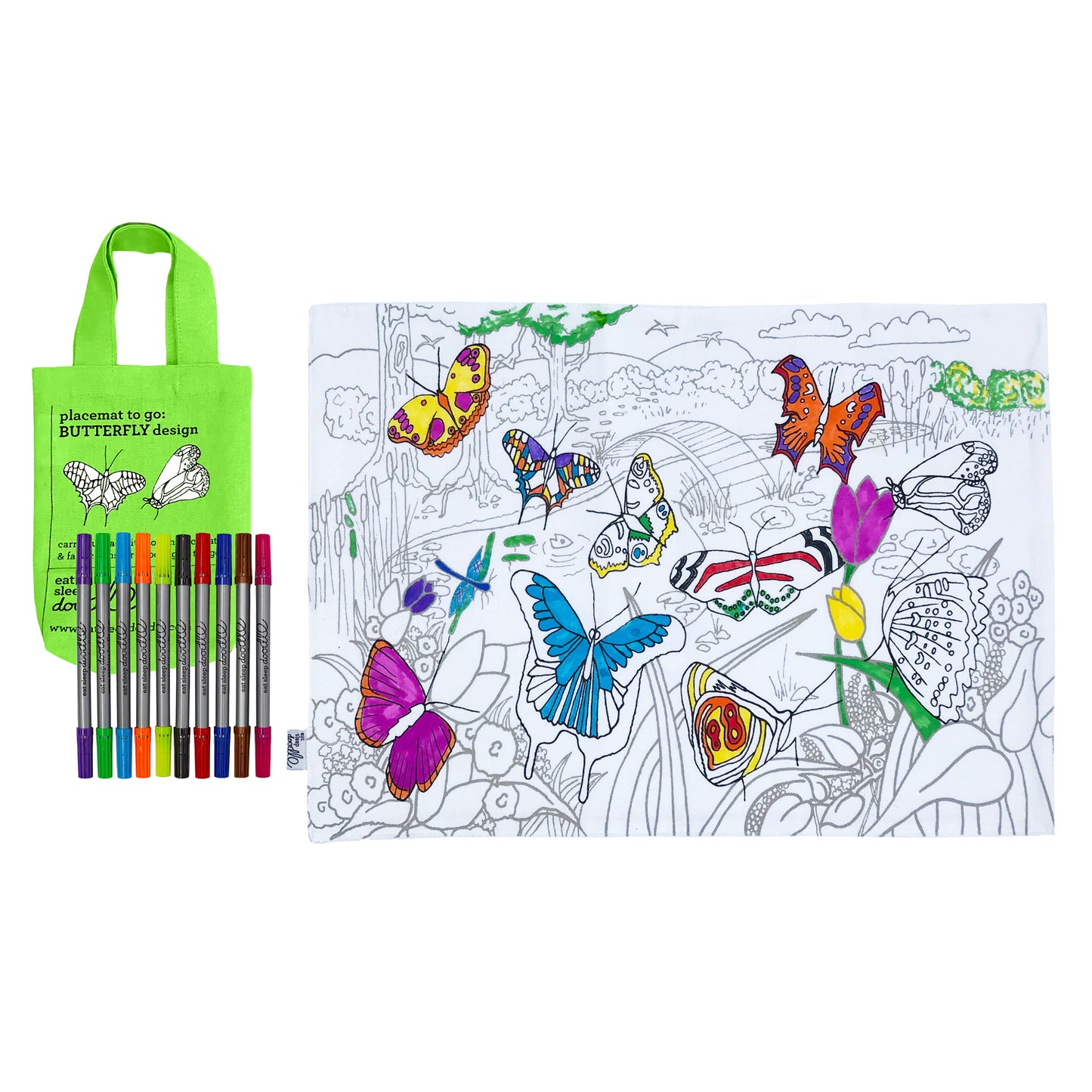 Eatsleepdoodle | Inkleurbare Placemat | Vlinders