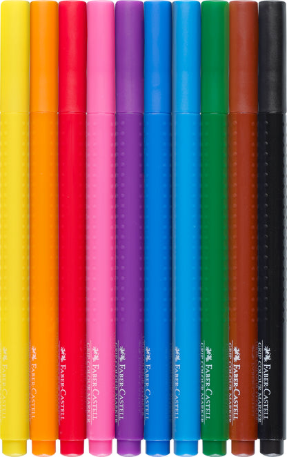 Faber-Castell | Viltstift | Grip | 10 stuks (Stap 2)