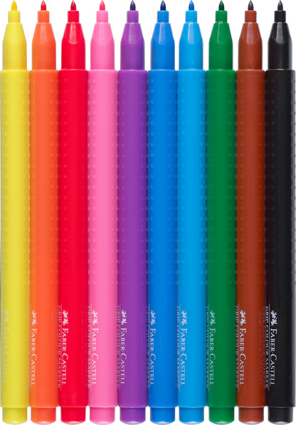 Faber-Castell | Viltstift | Grip | 10 stuks (Stap 2)