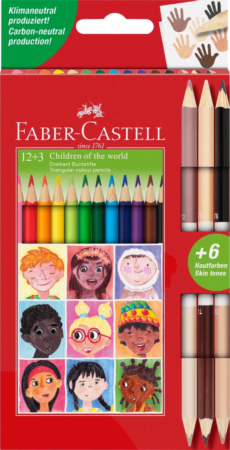 Faber-Castell | Kleurpotlood | Children of the world | 12 stuks (Stap 3)