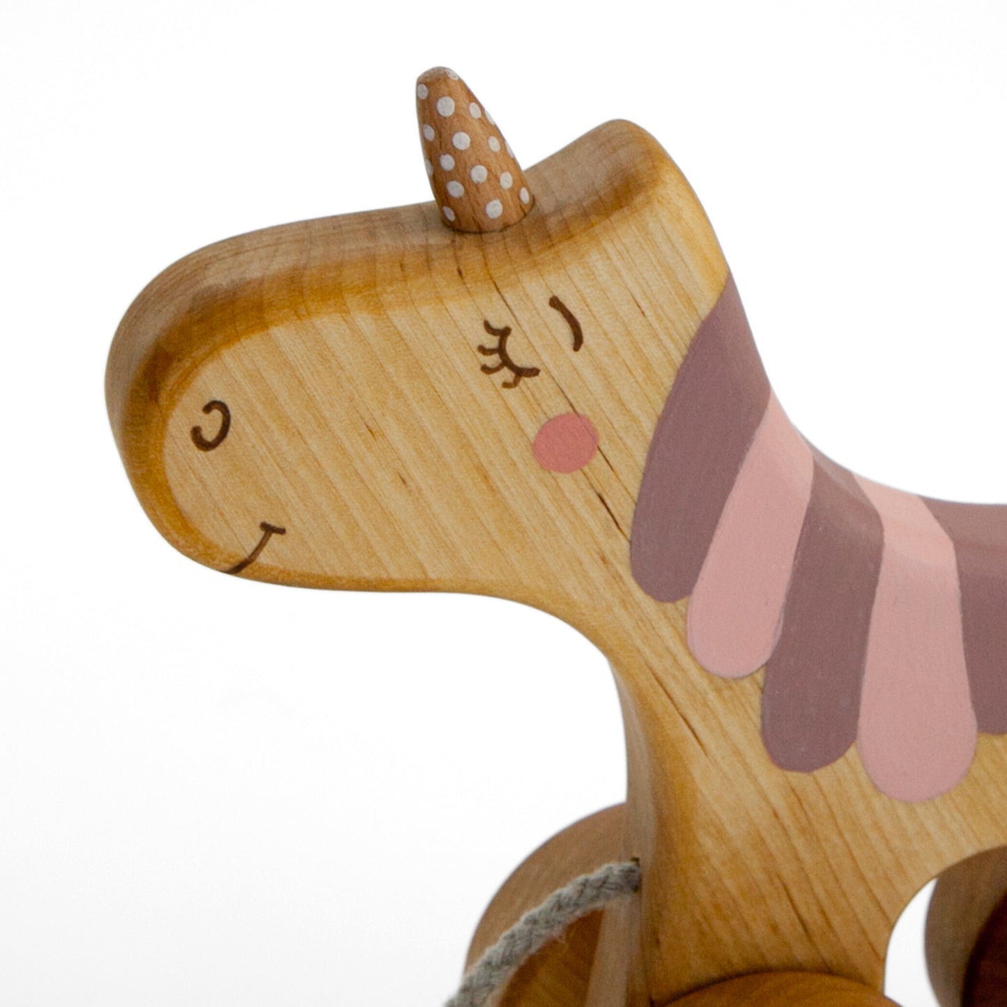 Friendly Toys | Houten Eenhoorn met Trekkoord