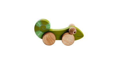 Friendly Toys | Houten Kameleon (duw en trek)
